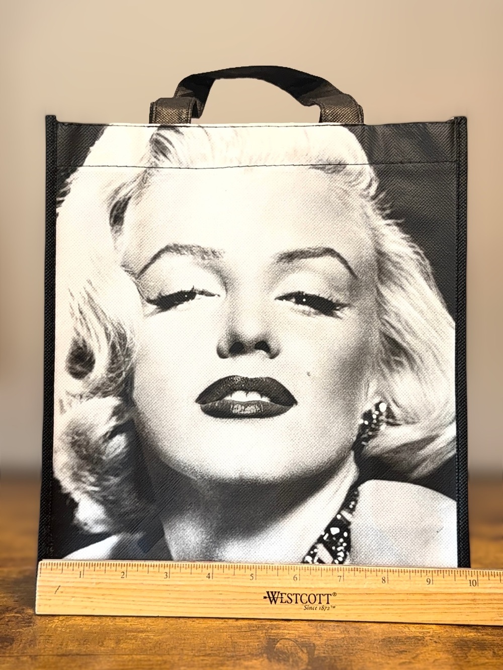 Black & White Marilyn Portrait Tote Bag